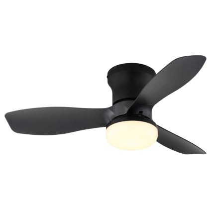 Globo - Dimmbarer Deckenventilator LED/15W/230V 2700-6500K schwarz + Fernbedienung