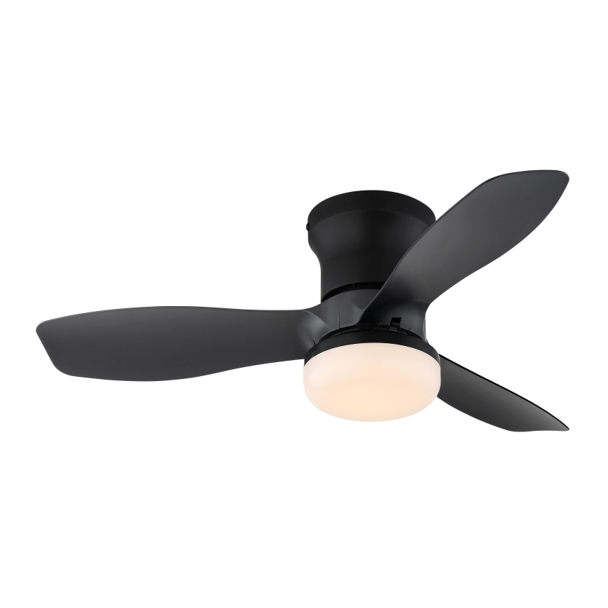 Globo - Dimmbarer Deckenventilator LED/15W/230V 2700-6500K schwarz + Fernbedienung