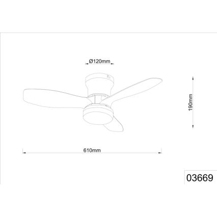 Globo - Dimmbarer Deckenventilator LED/15W/230V 2700-6500K schwarz + Fernbedienung