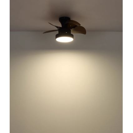 Globo - dimmbarer LED-Deckenventilator LED/22W/230V 3000/4500/6000K braun + Fernbedienung