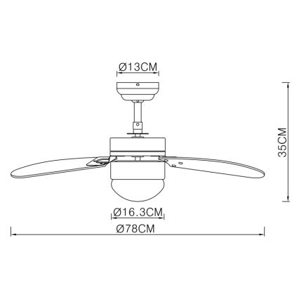 Globo - Deckenventilator 1xE14/60W/230V