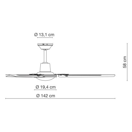 Globo 03806 - Deckenventilator FERRO