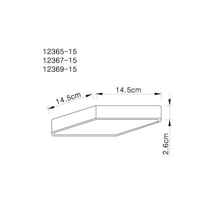 Globo 12367-15 - LED Deckenleuchte VITOS LED/15W/230V