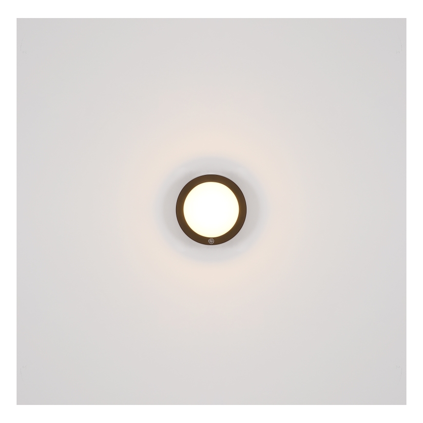Globo - Aufladbare LED-Touch-Wandleuchte LED/1,2W/3,7V d 15 cm 1800 mAh schwarz