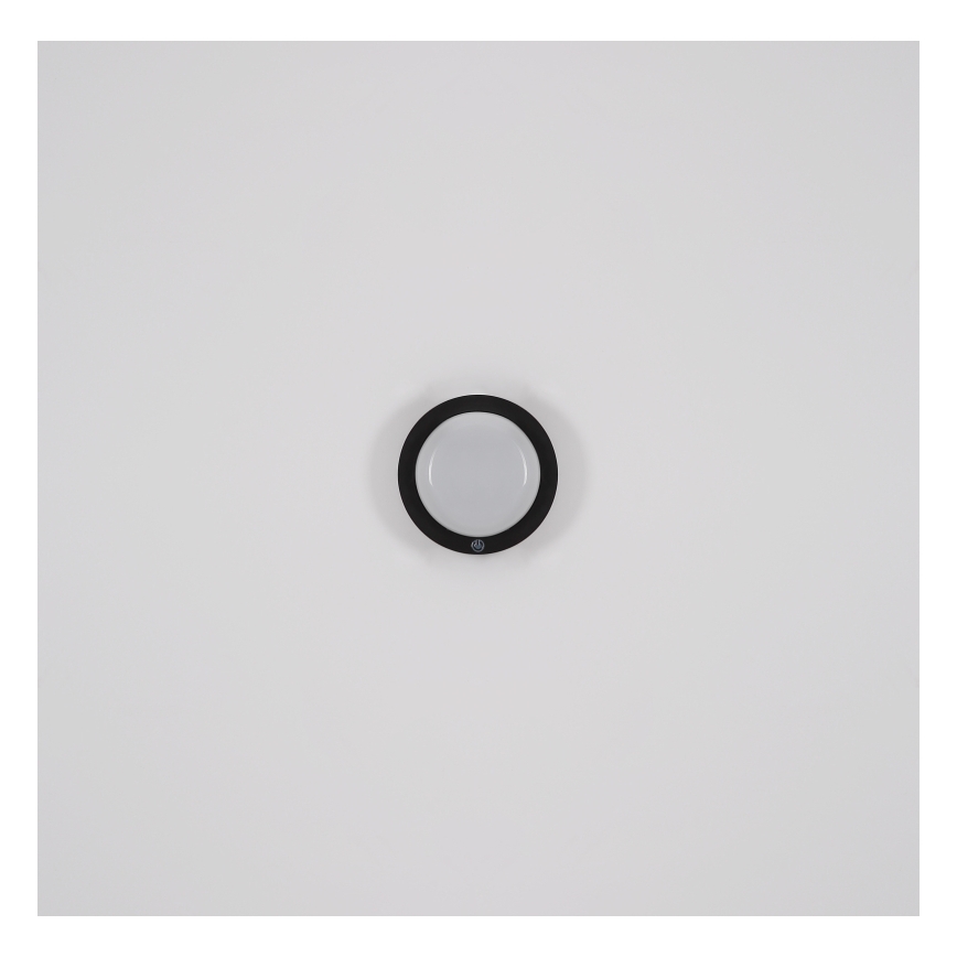 Globo - Aufladbare LED-Touch-Wandleuchte LED/1,2W/3,7V d 15 cm 1800 mAh schwarz