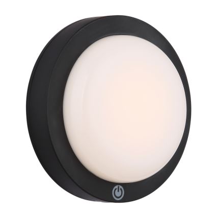 Globo - Aufladbare LED-Touch-Wandleuchte LED/1,2W/3,7V d 15 cm 1800 mAh schwarz