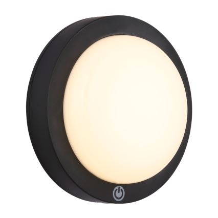 Globo - Aufladbare LED-Touch-Wandleuchte LED/1,2W/3,7V d 15 cm 1800 mAh schwarz