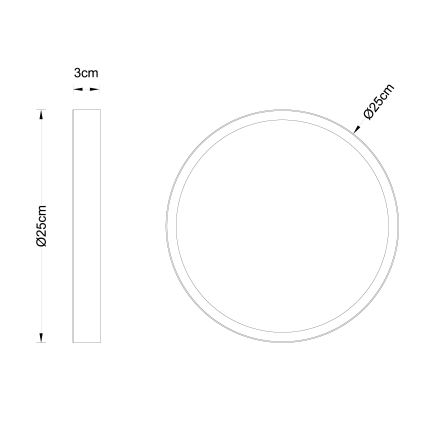 Globo - LED-Deckenleuchte LED/15W/230V d 25 cm