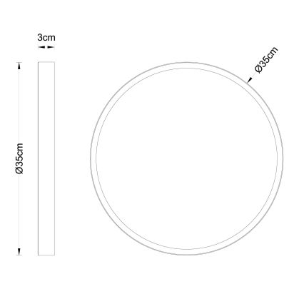 Globo - LED-Deckenleuchte LED/22W/230V d 35 cm