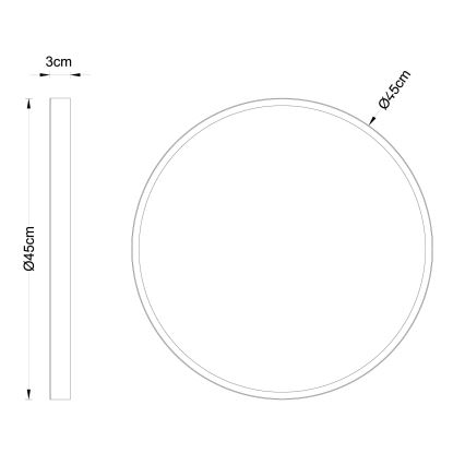 Globo - LED-Deckenleuchte LED/30W/230V d 45 cm