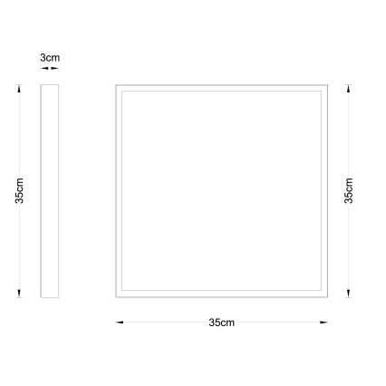 Globo - LED-Deckenleuchte LED/22W/230V 35x35 cm