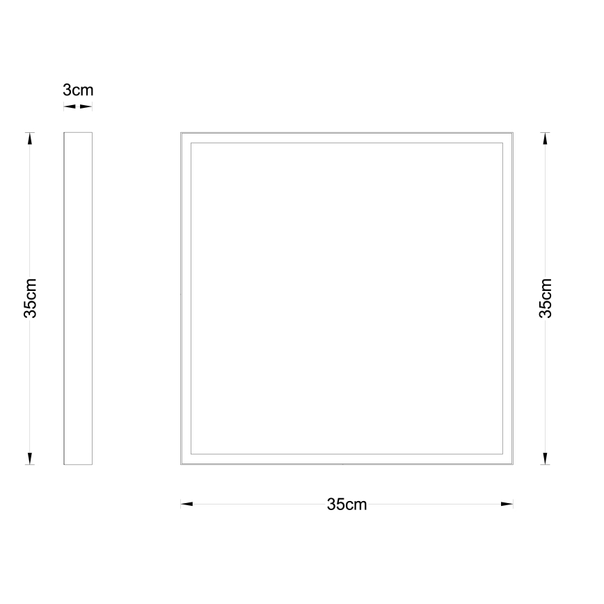 Globo - LED-Deckenleuchte LED/22W/230V 35x35 cm