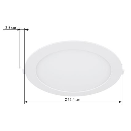 Globo - LED-Einbauleuchte LED/18W/230V 4000K d 22,4 cm