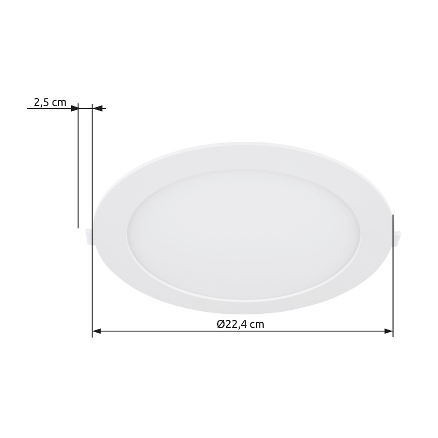 Globo - LED-Einbauleuchte LED/18W/230V 4000K d 22,4 cm