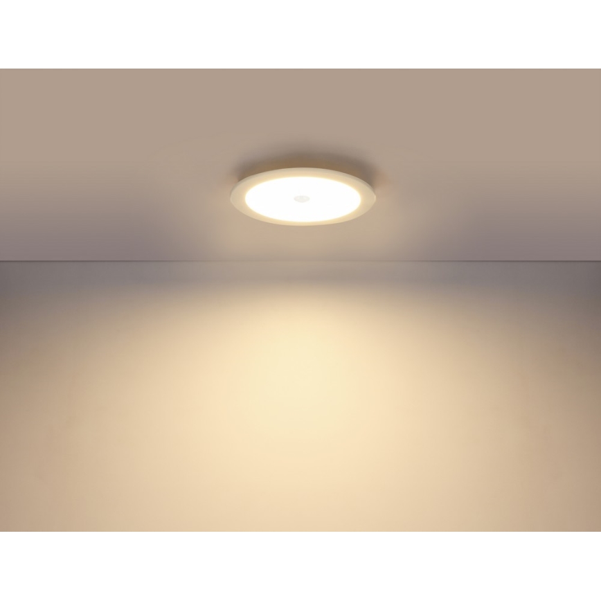 GLOBO 12392-18S - LED Bad-Einbauleuchte mit Sensor POLLY 1xLED/18W IP44