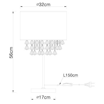 Globo - Tischlampe 1xE27/60W/230V