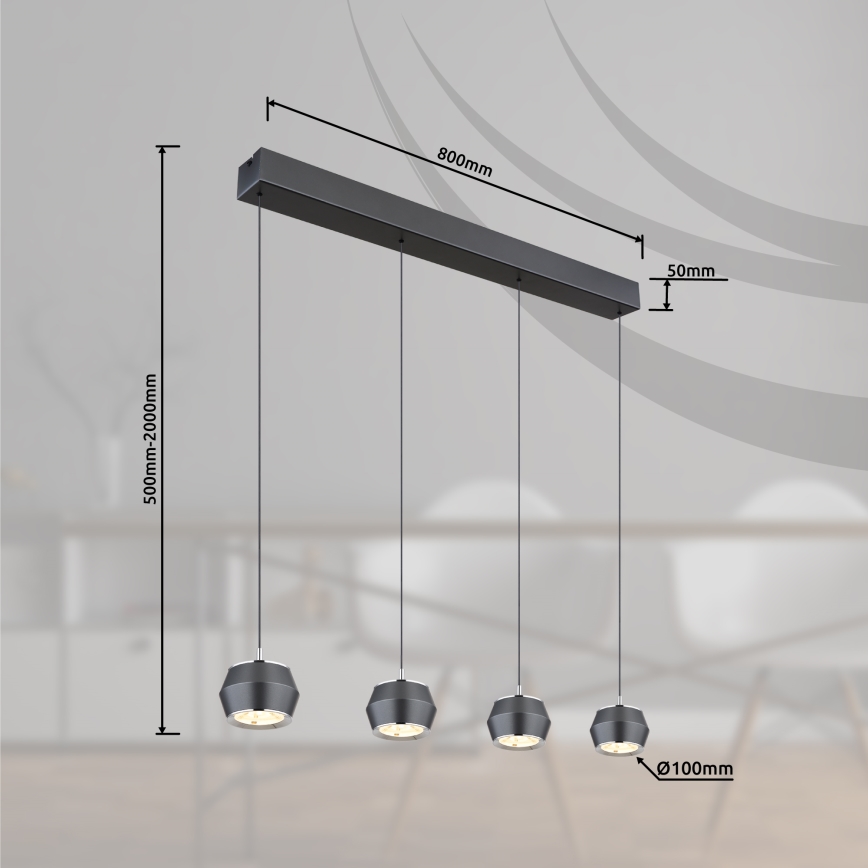 Globo - LED-Hängeleuchte 4xLED/6W/230V