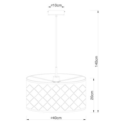 Globo - Hängeleuchte 1xE27/60W/230V