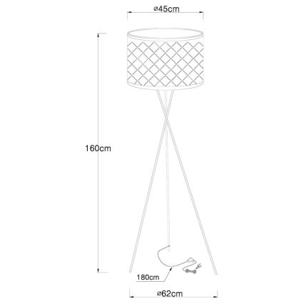 Globo - Stehlampe 1xE27/60W/230V