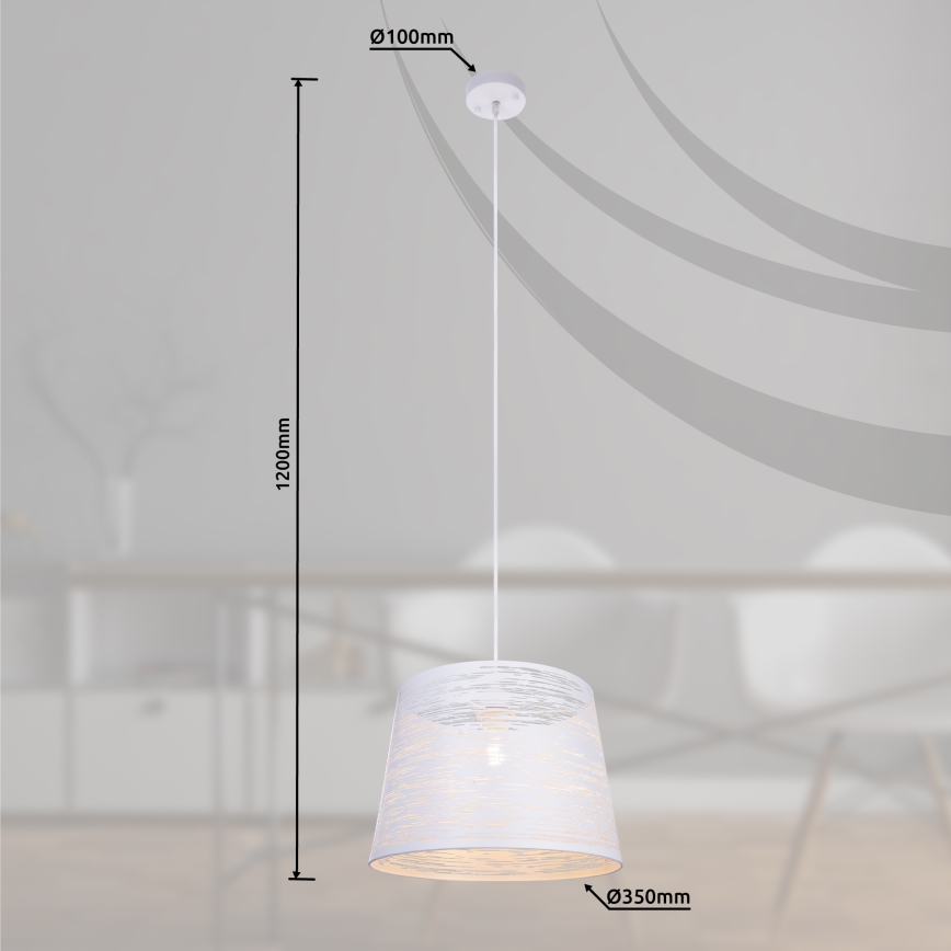 Globo 15314W - Hängeleuchte BECCA 1xE27/60W/230V