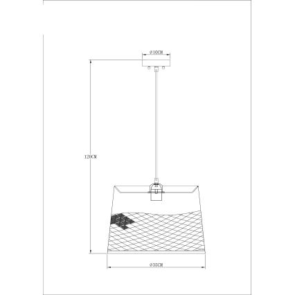 Globo - Hängeleuchte an Schnur 1xE27/60W/230V