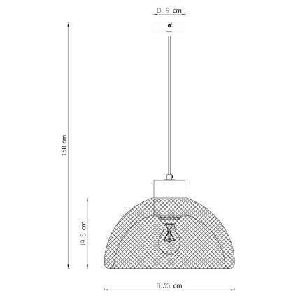 Globo - Hängeleuchte 1xE27/60W/230V