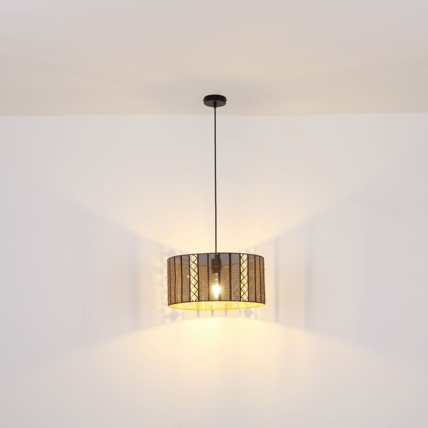 Globo - Lustr na lanku 1xE27/60W/230V gold/schwarz