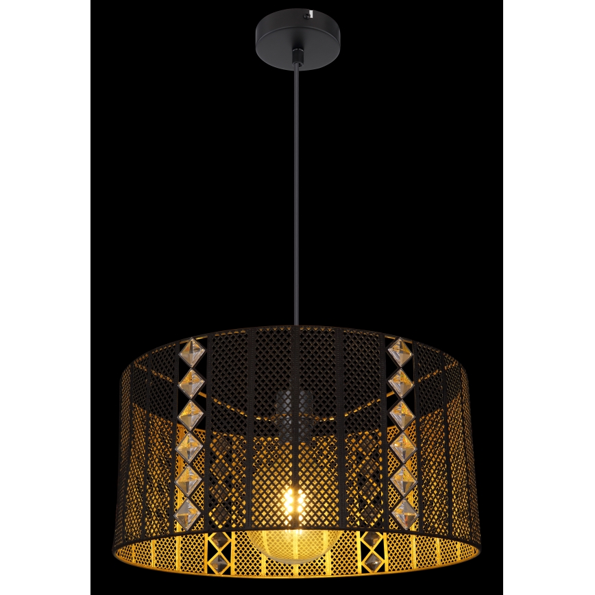 Globo - Lustr na lanku 1xE27/60W/230V gold/schwarz