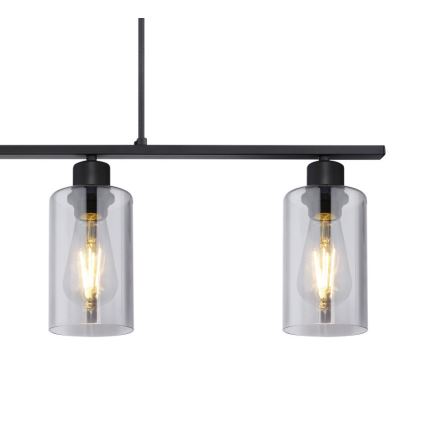 Globo - Hängeleuchte 4xE27/60W/230V schwarz