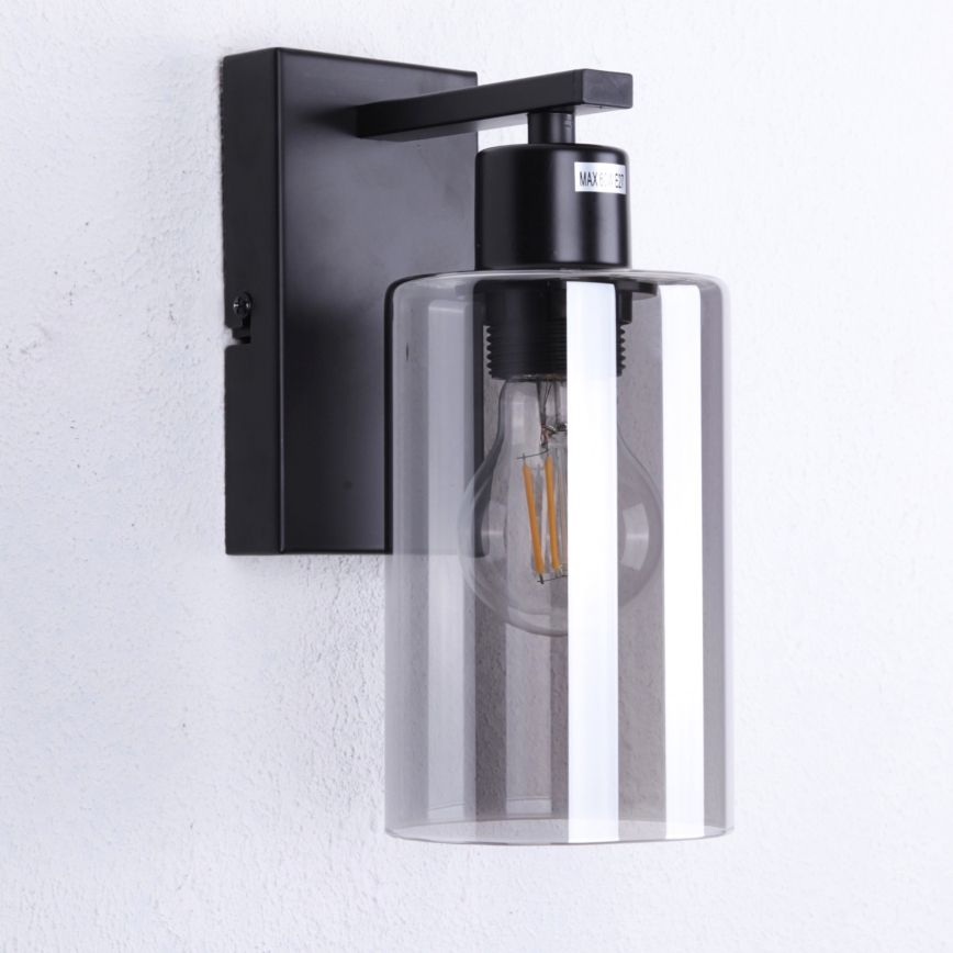 Globo - Wandleuchte 1xE27/60W/230V schwarz