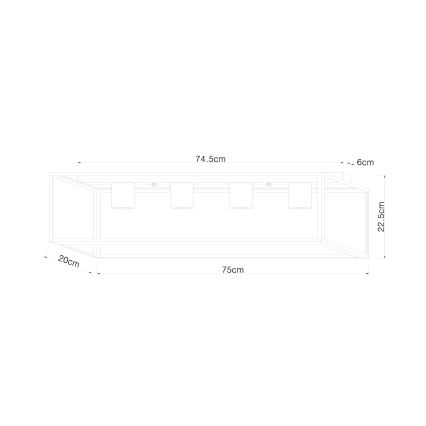 Globo - Deckenleuchte 4xE27/60W/230V