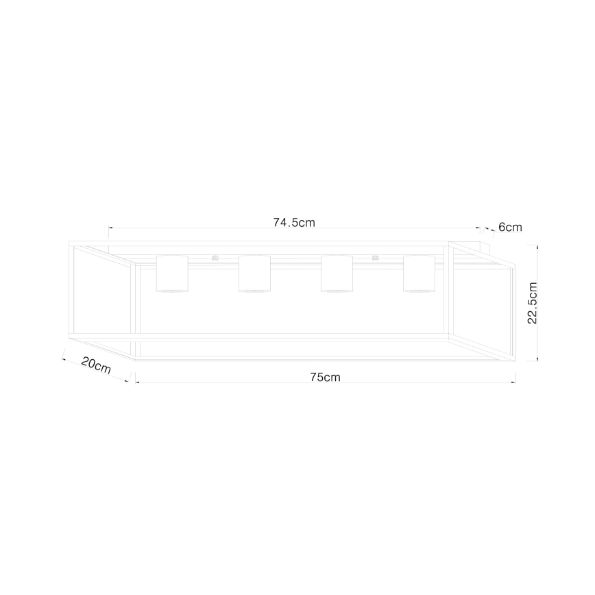 Globo - Deckenleuchte 4xE27/60W/230V