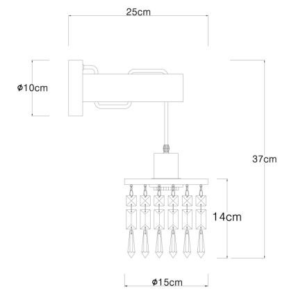 Globo 15533W - Wandleuchte COMMA 1xE27/40W/230V