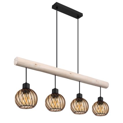 Globo - Hängeleuchte an Schnur 4xE27/15W/230V