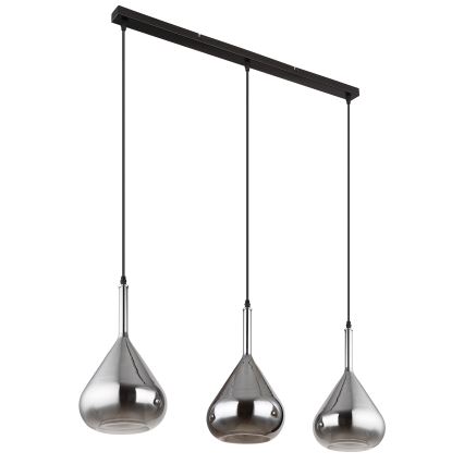 Globo - Hängeleuchte 3xE27/60W/230V schwarz