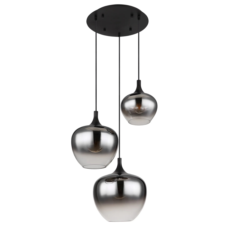 Globo - Hängeleuchte 3xE27/40W/230V d 48 cm schwarz