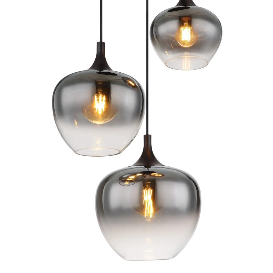 Globo - Hängeleuchte 3xE27/40W/230V d 48 cm schwarz