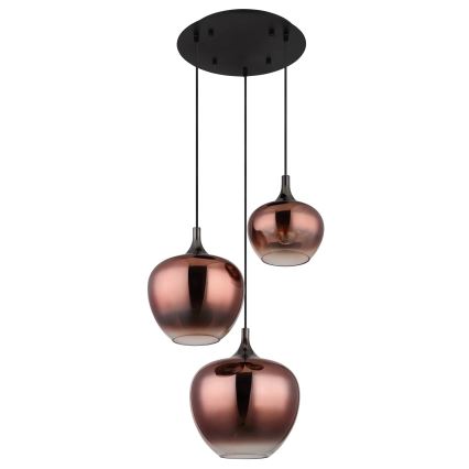 Globo - Hängeleuchte 3xE27/40W/230V kupfern