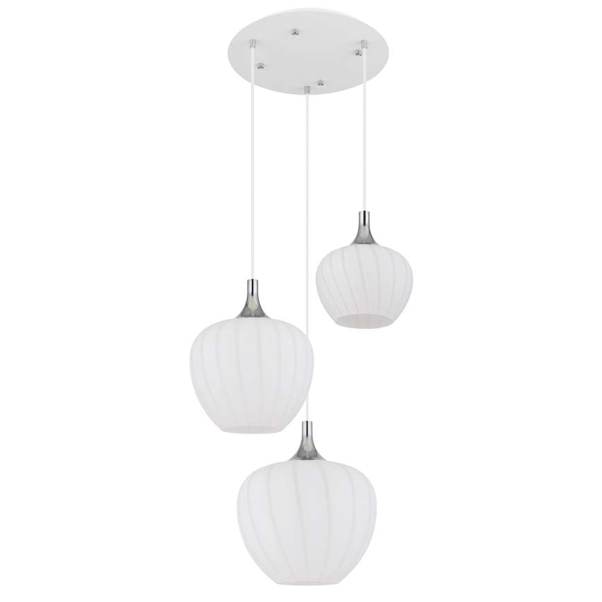 Globo - Hängeleuchte 3xE27/40W/230V weiß