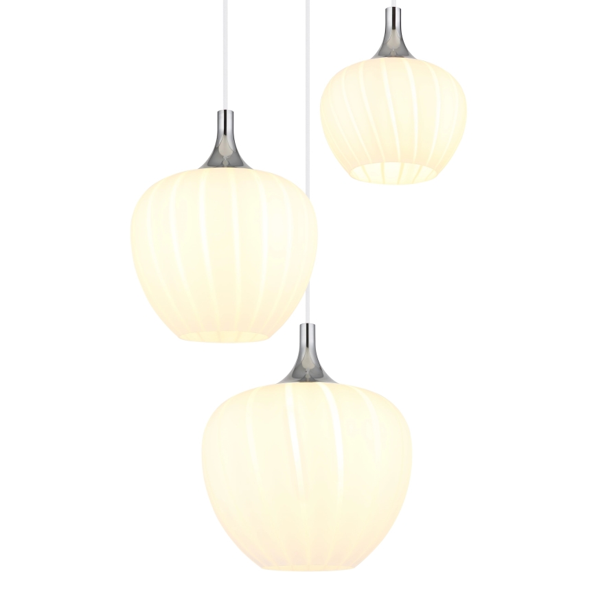 Globo - Hängeleuchte 3xE27/40W/230V weiß