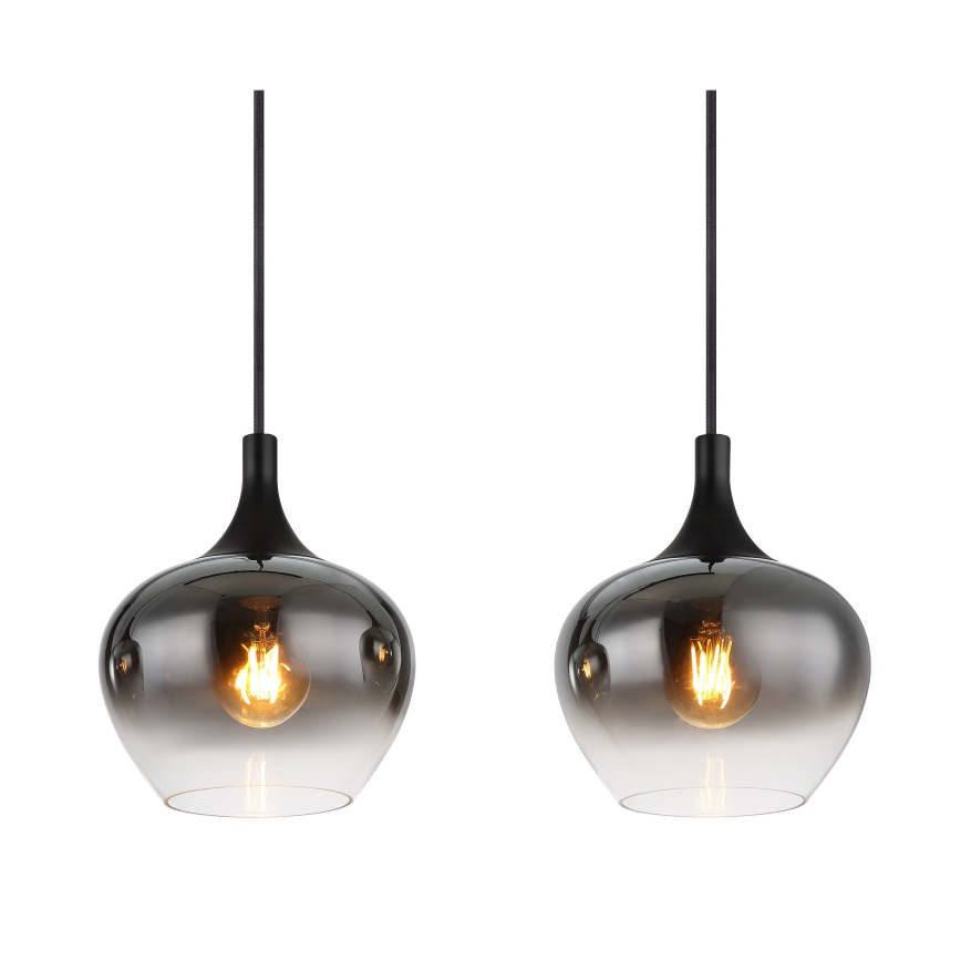 Globo - Pendelleuchte an Kabel 4xE27/40W/230V schwarz