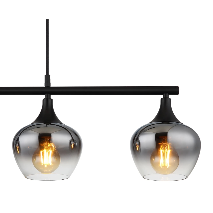 Globo - Hängeleuchte 4xE27/40W/230V schwarz