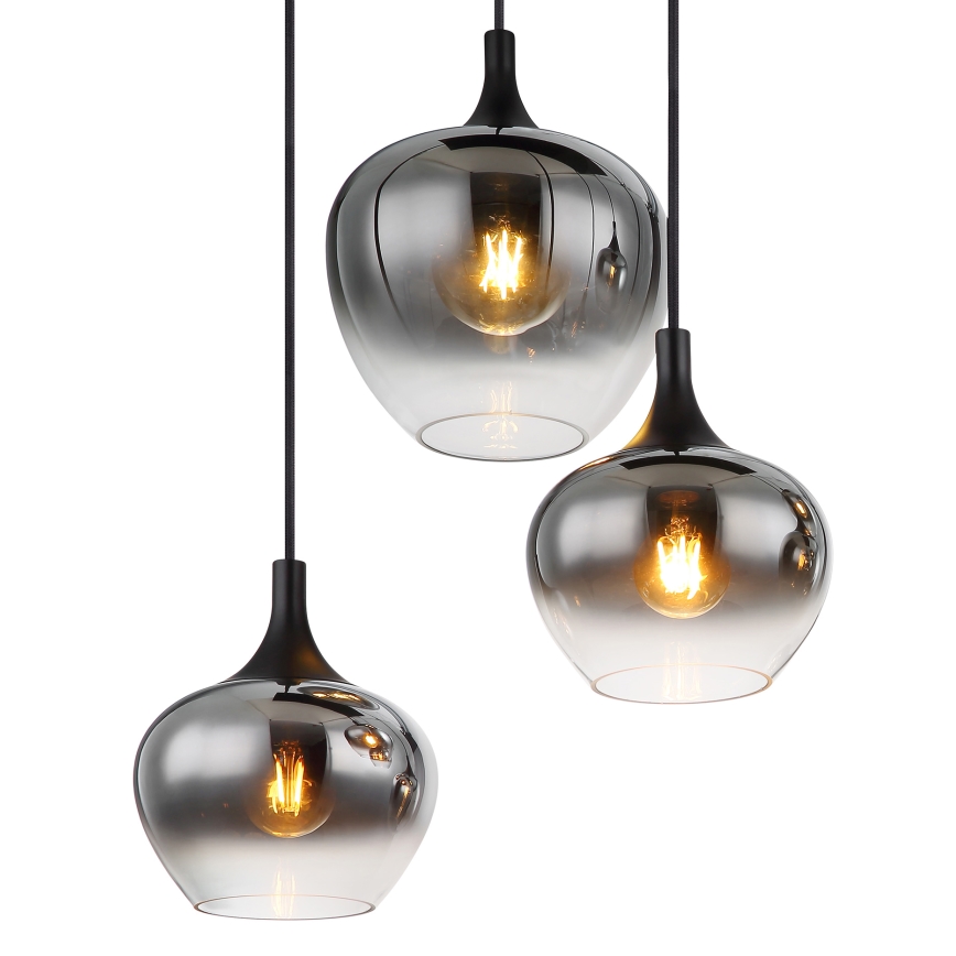 Globo - Hängeleuchte 6xE27/40W/230V schwarz