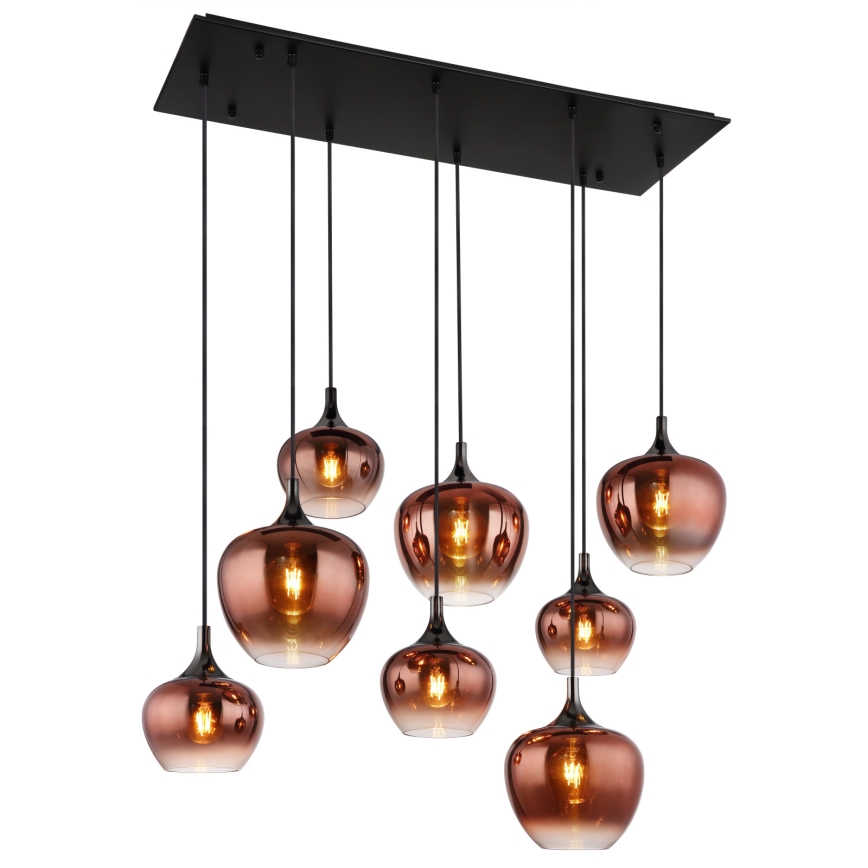 Globo - Kronleuchter an Kabel 8xE27/40W/230V kupferfarben