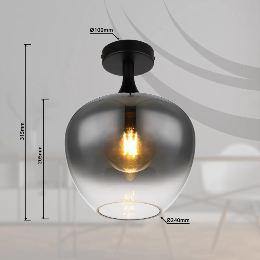 Globo - Deckenleuchte 1xE27/40W/230V Rauch-