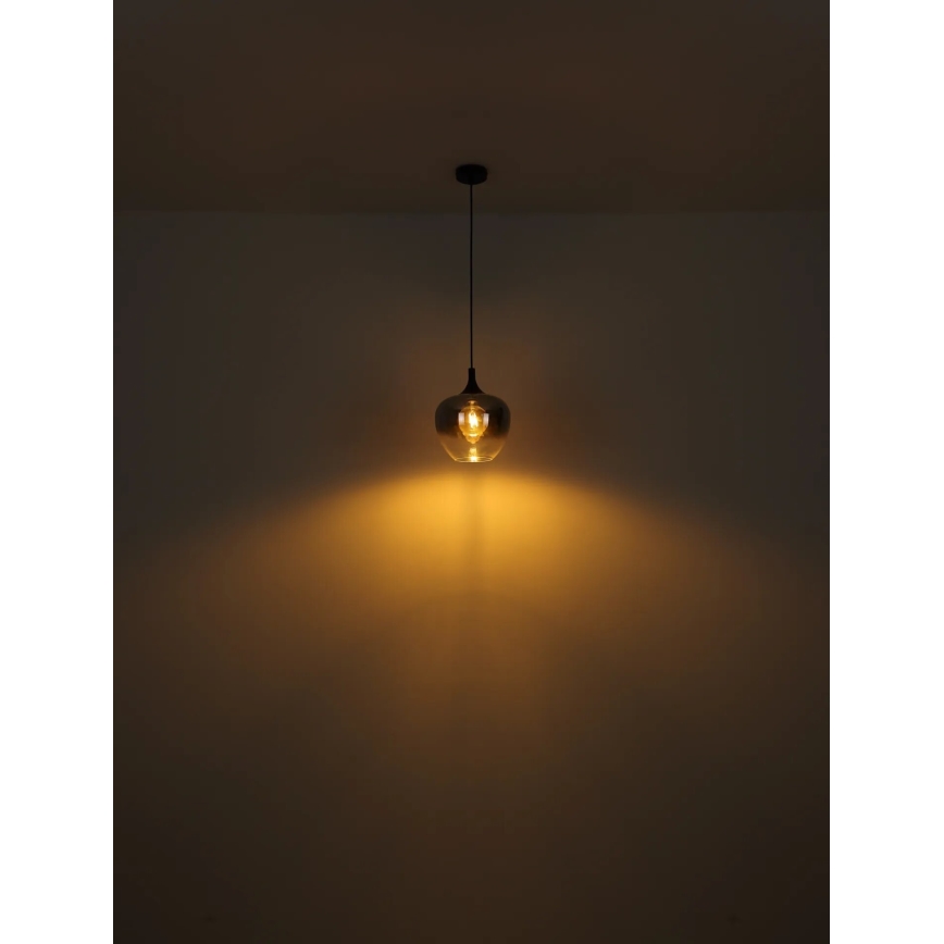 Globo - Hängeleuchte 1xE27/40W/230V d 24 cm schwarz
