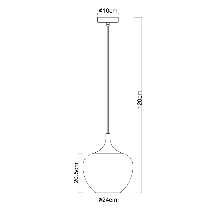 Globo - Hängeleuchte 1xE27/60W/230V d 24 cm kupfern