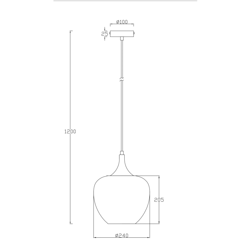 Globo - Hängeleuchte 1xE27/40W/230V d 24 cm weiß/anthrazit