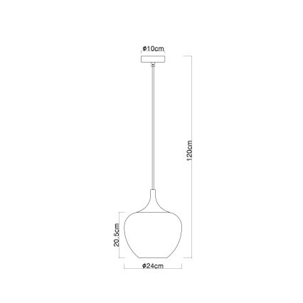 Globo - Hängeleuchte 1xE27/60W/230V d 24 cm weiß