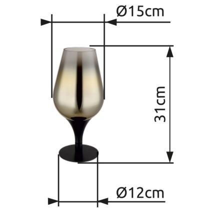 Globo - Tischleuchte 1xE27/40W/230V d 15 cm golden